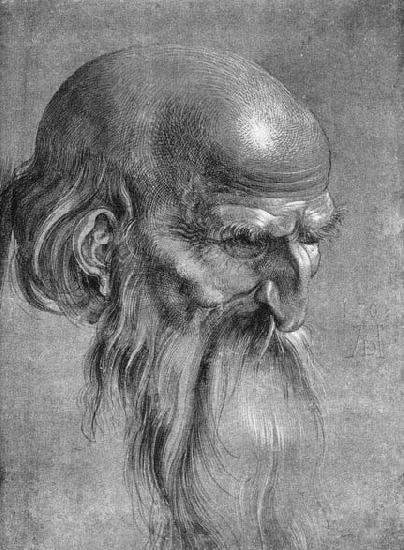 Albrecht Durer Head of an Apostle Looking Downward